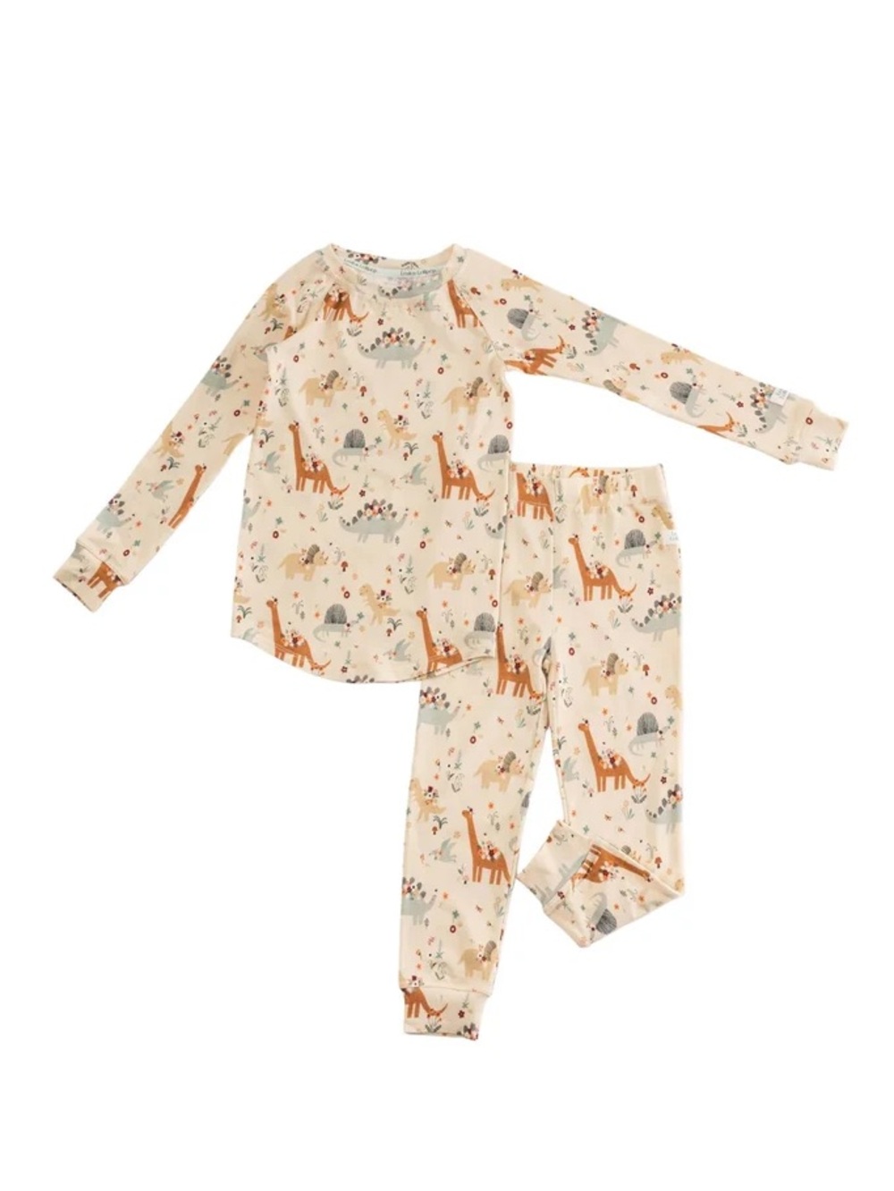 Loulou Lollipop Kids dinite Print Cream Pajama Set